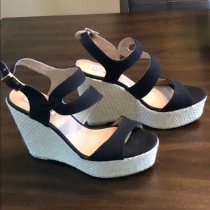 Black wedges size 8 1/2